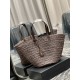 Replica YSL Saint Laurent Tote Panier Maxi Bag 693242 In Raffia Dark Brown