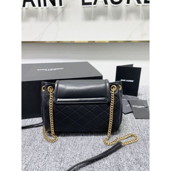 Replica YSL Saint Laurent Nolita Bag Black Gold