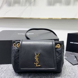 Replica YSL Saint Laurent Nolita Bag Black Gold