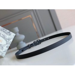 Fake Dior Saddle 20MM Belt Matte Calfskin Black  Replica