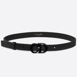 Fake Dior Saddle 20MM Belt Matte Calfskin Black  Replica