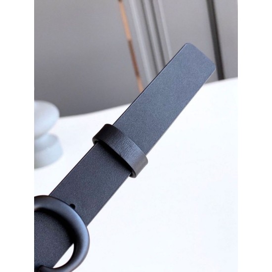 Fake Dior Saddle 20MM Belt Matte Calfskin Black  Replica