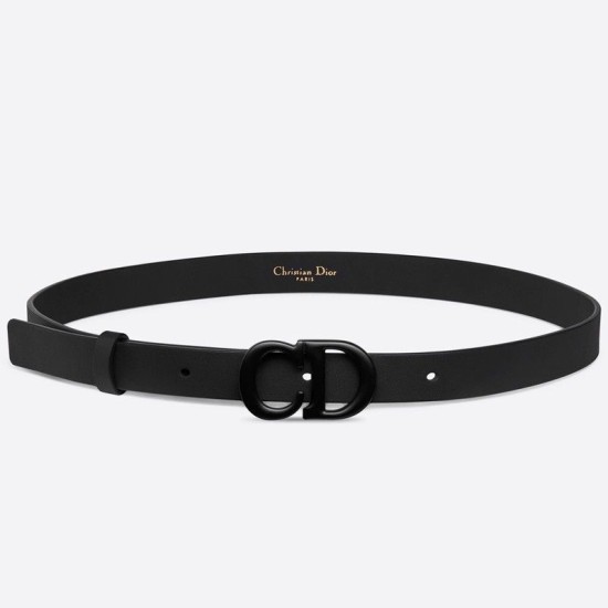 Fake Dior Saddle 20MM Belt Matte Calfskin Black  Replica