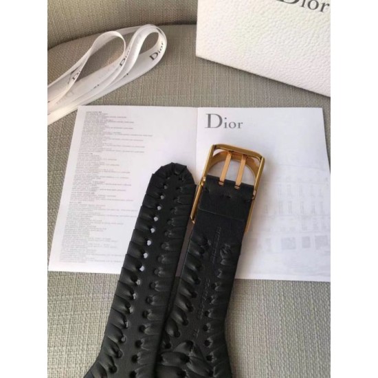 Fake Dior 30 Montaigne 40MM Belt Black  Replica