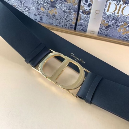 Fake Dior 30 Montaigne 40MM Belt Smooth Calfskin Black Replica