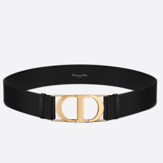 Fake Dior 30 Montaigne 40MM Belt Smooth Calfskin Black Replica