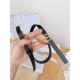 Fake Dior Caro 15MM Belt Calfskin and Chain Black Replica