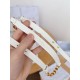 Replica Dior Caro 15MM Belt Calfskin and Chain White
