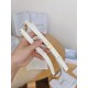 Replica Dior Caro 15MM Belt Calfskin and Chain White