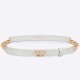 Replica Dior Caro 15MM Belt Calfskin and Chain White