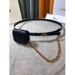 Replica Dior Caro 15MM Belt with Removable Pouch Black 