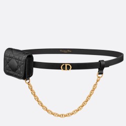 Replica Dior Caro 15MM Belt with Removable Pouch Black 