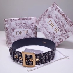 Replica Dior Diorquake 55MM Belt Oblique Canvas Blue