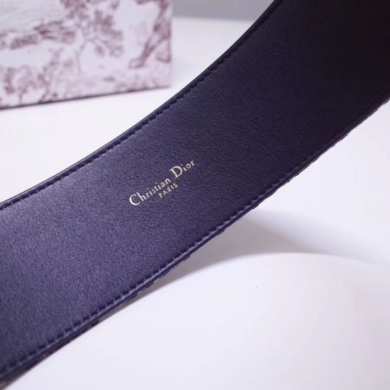 Replica Dior Diorquake 55MM Belt Oblique Canvas Blue