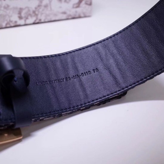 Replica Dior Diorquake 55MM Belt Oblique Canvas Blue