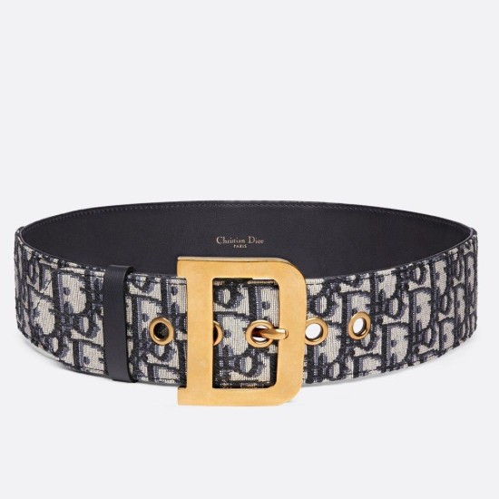 Replica Dior Diorquake 55MM Belt Oblique Canvas Blue