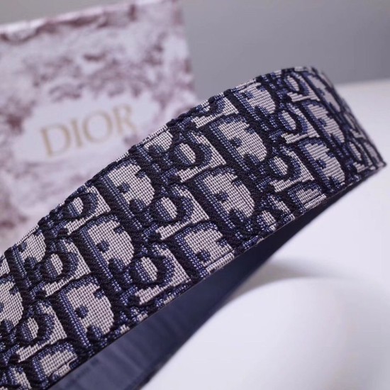 Replica Dior Diorquake 55MM Belt Oblique Canvas Blue