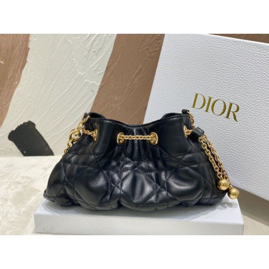 Replica Dior Ammi Small /Medium Bag Macrocannage Black