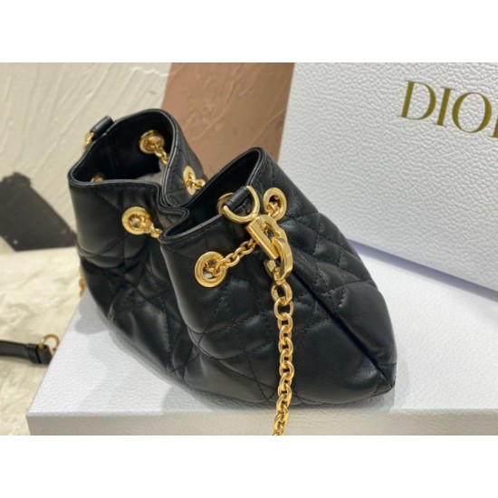 Replica Dior Ammi Small /Medium Bag Macrocannage Black
