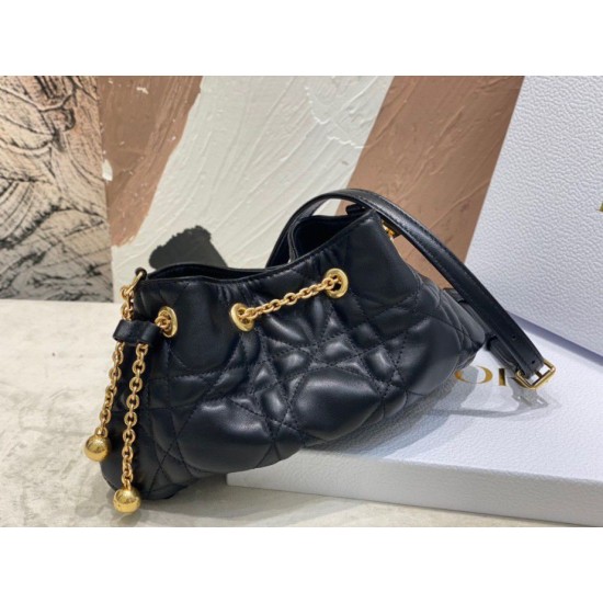 Replica Dior Ammi Small /Medium Bag Macrocannage Black