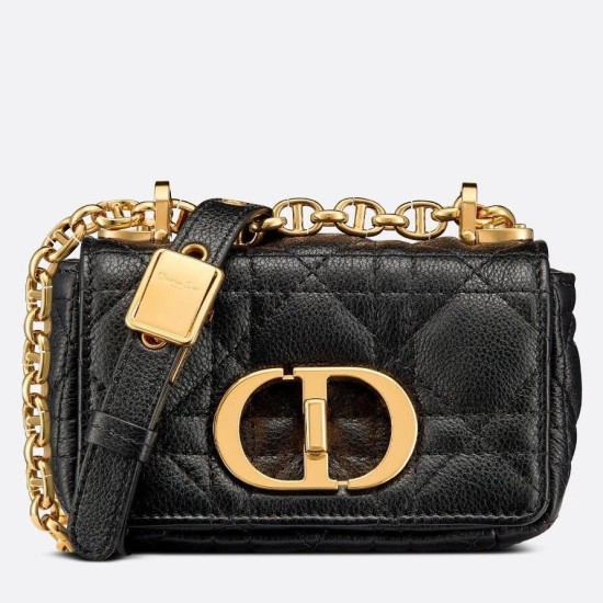 Fake Dior Micro Caro Bag Cannage Black Replica