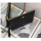 Fake Dior Large Caro Daily Pouch Black Replica