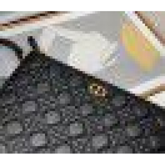 Fake Dior Large Caro Daily Pouch Black Replica