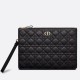 Fake Dior Large Caro Daily Pouch Black Replica