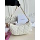 Replica Dior CD Lounge Shoulder Bag White Macrocannage Lambskin