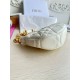 Replica Dior CD Lounge Shoulder Bag White Macrocannage Lambskin