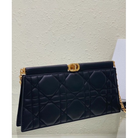 Fake Christian Dior Caro Colle Noire Clutch With Chain Bag Replica Replica Christian Dior Caro Colle Noire Clutch With Chain Bag