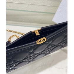 Replica Christian Dior Caro Colle Noire Clutch With Chain Bag