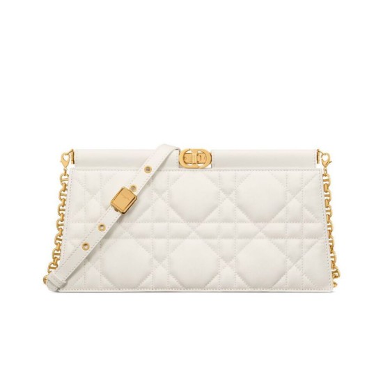 Fake Christian Dior Caro Colle Noire Clutch With Chain Bag Replica