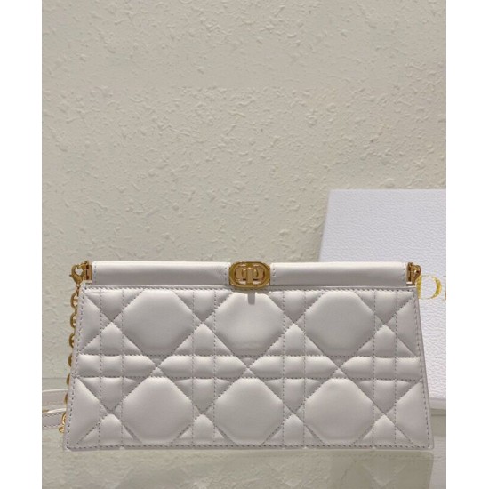 Fake Christian Dior Caro Colle Noire Clutch With Chain Bag Replica