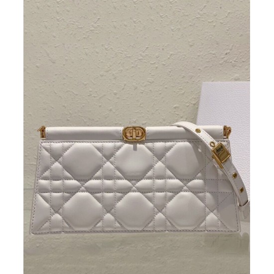 Fake Christian Dior Caro Colle Noire Clutch With Chain Bag Replica