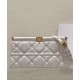 Fake Christian Dior Caro Colle Noire Clutch With Chain Bag Replica