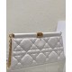 Fake Christian Dior Caro Colle Noire Clutch With Chain Bag Replica