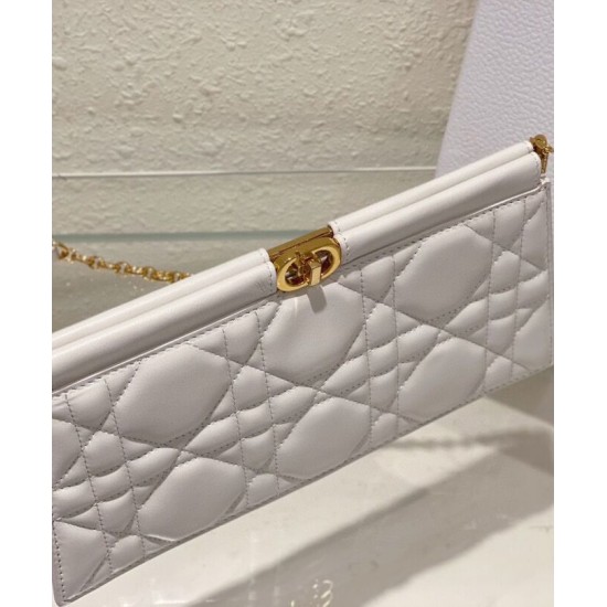 Fake Christian Dior Caro Colle Noire Clutch With Chain Bag Replica