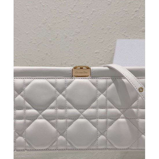Fake Christian Dior Caro Colle Noire Clutch With Chain Bag Replica