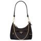 Replica Prada Re-Nylon And Brushed Leather Mini-bag 1BC198 Black