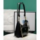 Replica Prada Re-Nylon And Brushed Leather Mini-bag 1BC198 Black