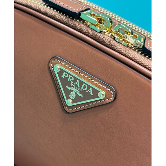 Replica Prada Odette Leather Mini-bag 1BH203 Coffee