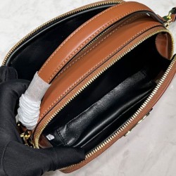 Replica Prada Odette Leather Mini-bag 1BH203 Coffee