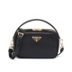 Fake Prada Odette Leather Mini-bag 1BH203 Black Replica