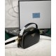 Fake Prada Odette Leather Mini-bag 1BH203 Black Replica
