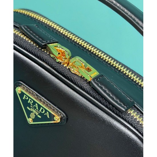 Fake Prada Odette Leather Mini-bag 1BH203 Black Replica