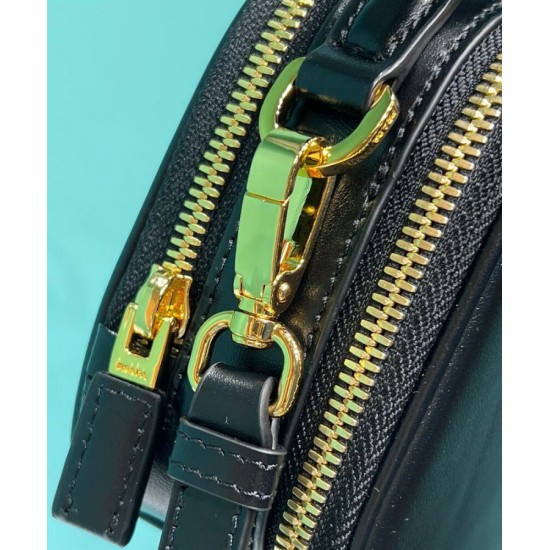 Fake Prada Odette Leather Mini-bag 1BH203 Black Replica