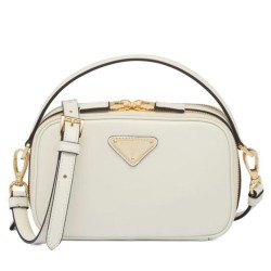 Replica Prada Odette Leather Mini-bag 1BH203 Cream