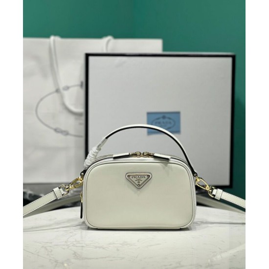 Replica Prada Odette Leather Mini-bag 1BH203 Cream