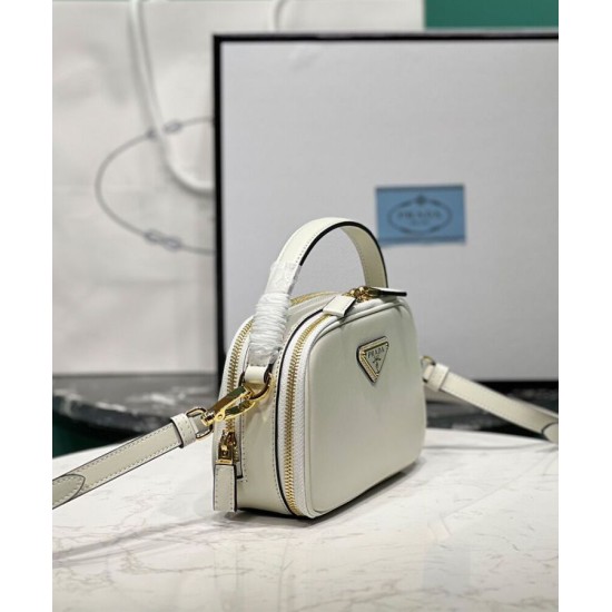 Replica Prada Odette Leather Mini-bag 1BH203 Cream